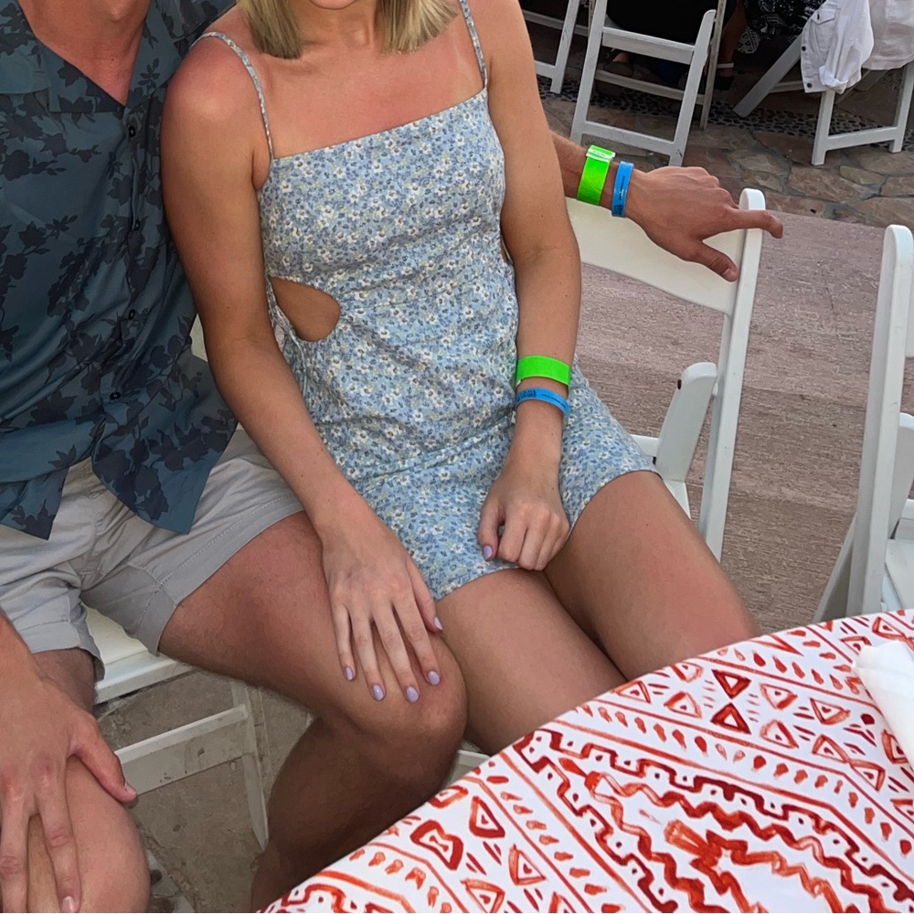 Blue mini sun dress